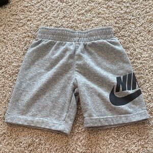 Nike Kids Heather Gray Shorts with Black Logo